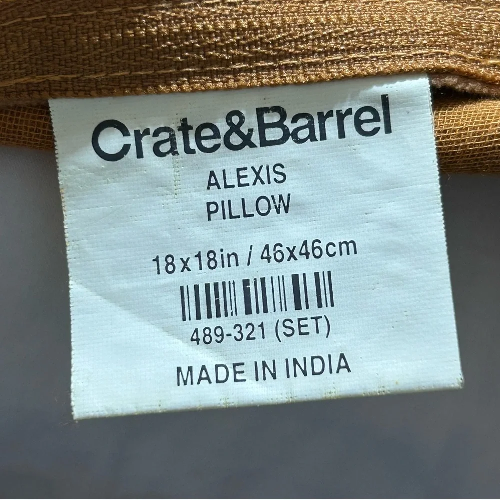 Crate & Barrel Crewel Flowers Pillow